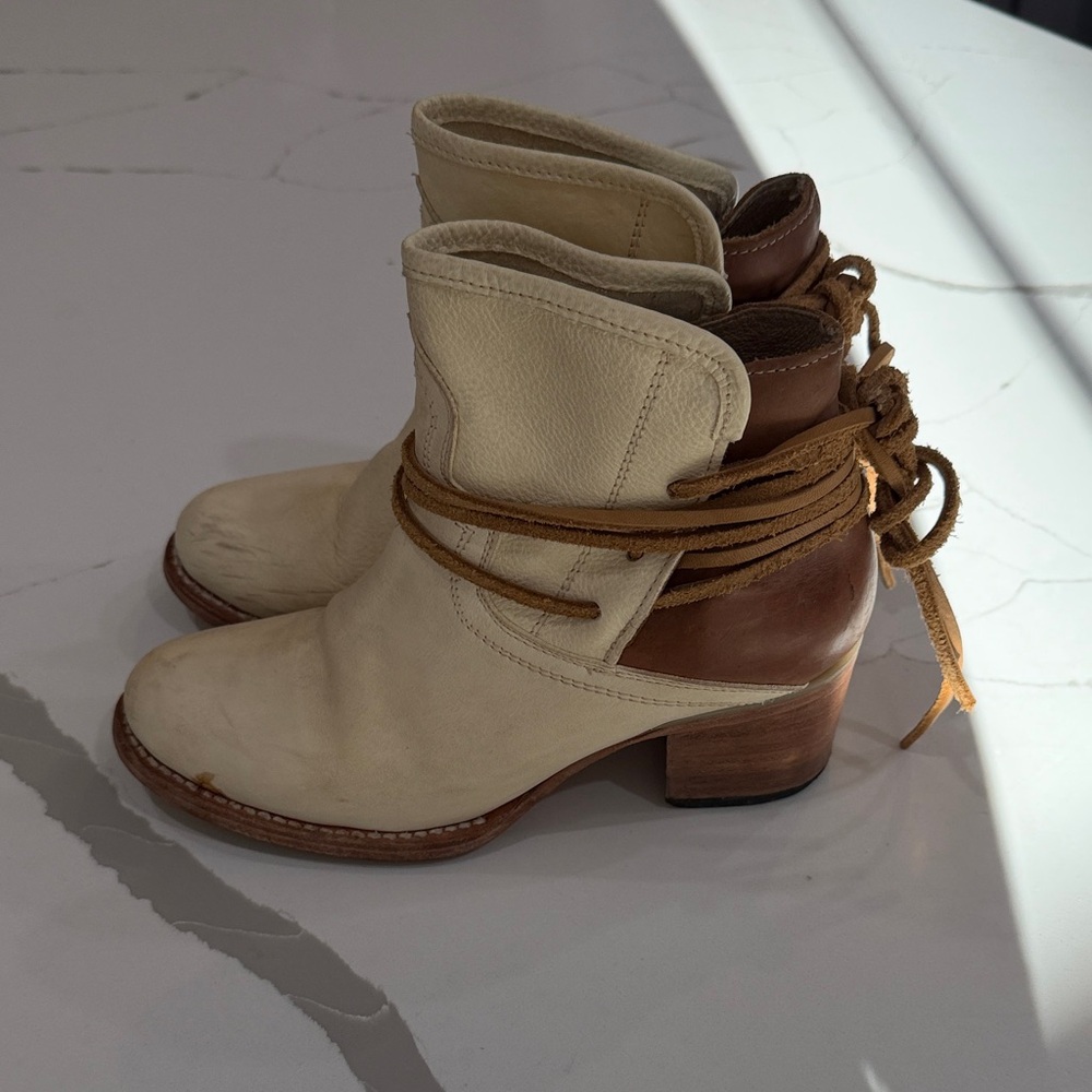 Freebird by Steven Cream and Brown Ankle Boots